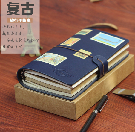 創(chuàng)意手賬本A6復(fù)古隨身旅行記事本日記本筆記本子可印logo